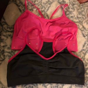 2 unpadded sports bras